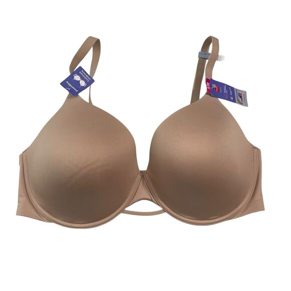 Hanes Womens Bra Size 2XL Comfortflex Fit Dreamwire T Shirt MHG563 Beige/Tan - Picture 1 of 9